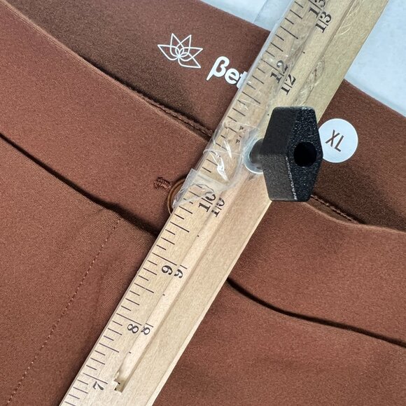 Betabrand Dress Pants Women's 35x28* 7 Pocket Straight Brown Stretch Yoga Tag XL - Picture 15 of 16